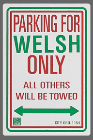 Welsh Parking Sign