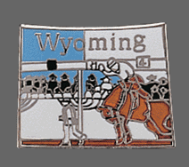 Wyoming Shape Lapel Pin
