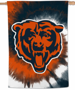 Chicago Bears Tie Dye Vertical Flag 28" x 40" Primary Logo Single-Sided Vertical Banner
