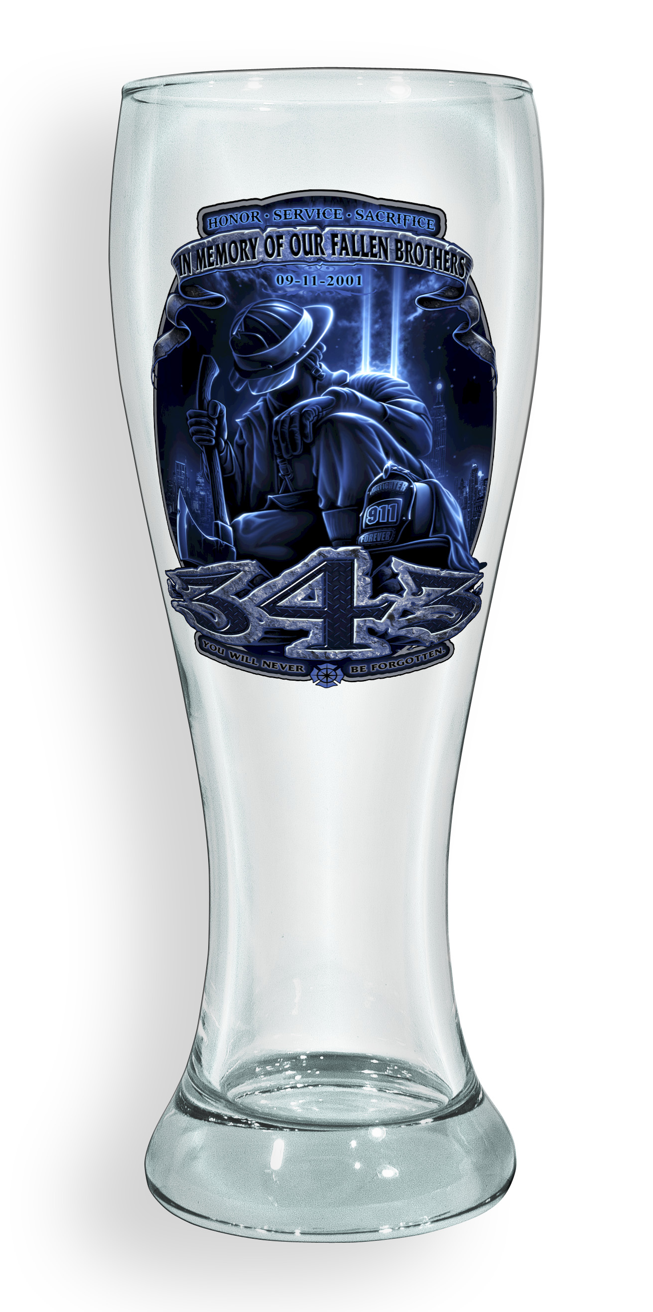 In Memory Of Pilsner Glass