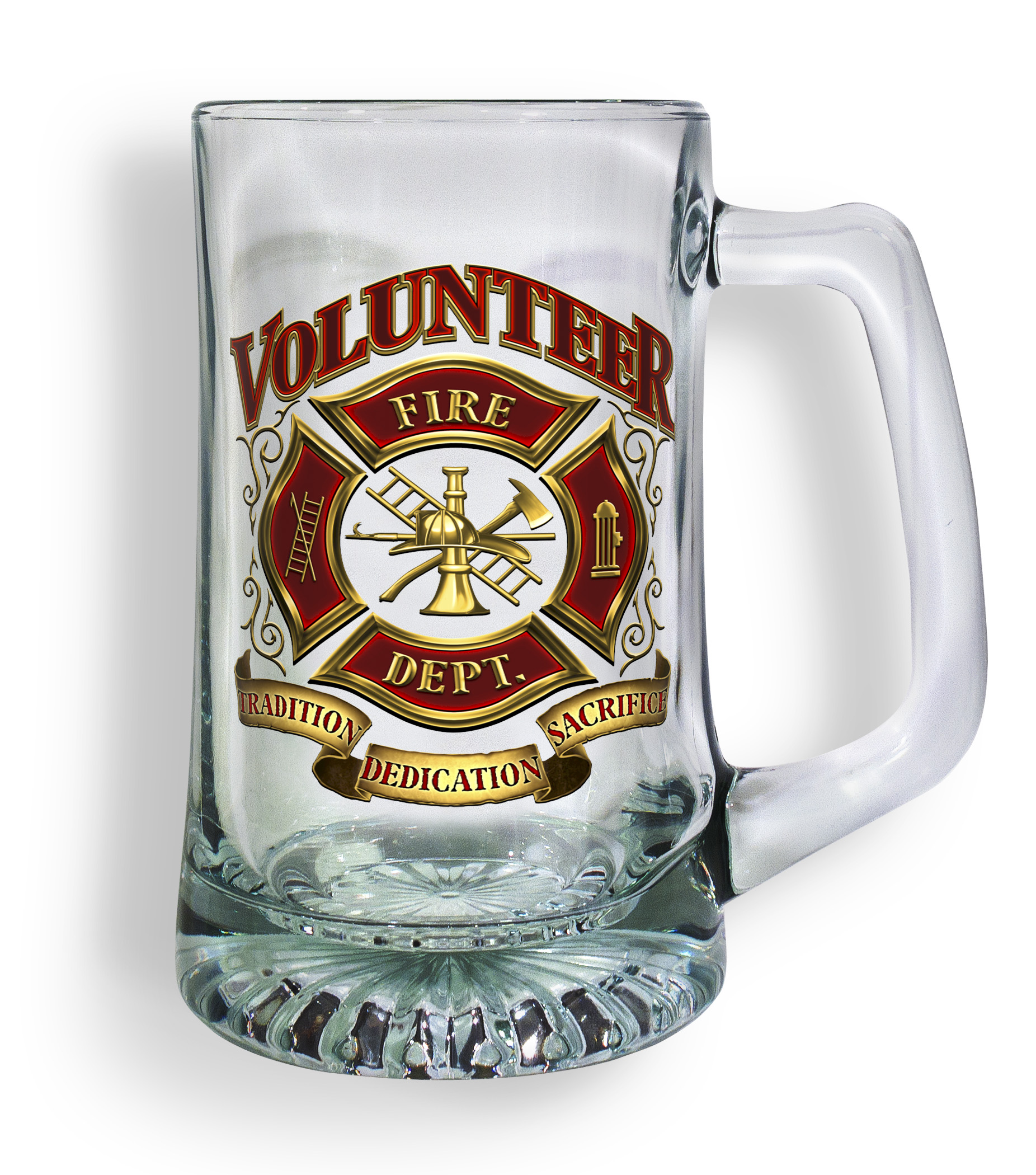 Volunteer Firefighter Tankard Glass