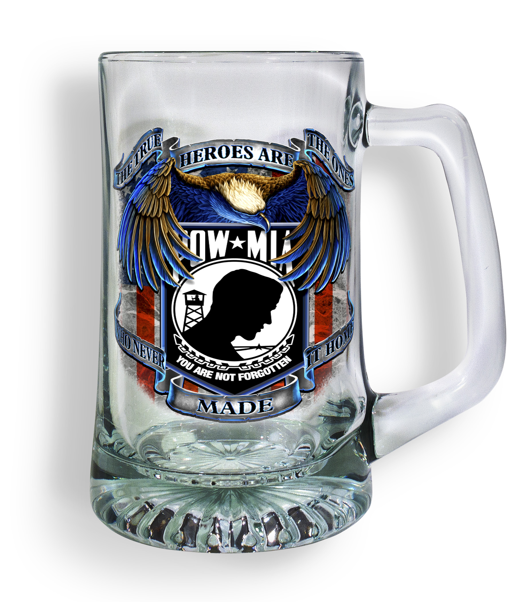POW MIA Tankard Glass