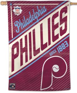 Philadelphia Phillies Banner, Philadelphia Phillies / Cooperstown Vertical Flag 28" x 40"