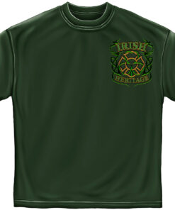 IRISH Firefighter T-Shirt Short Sleeve 100% Cotton Casual Mens Shirts, Show Your Pride with our Irish Firefighter T-Shirts for Men or Women