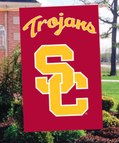 Oversized 44"x28" true USC Trojan 2-sided house Banner Flag - Printed, Heavyweight Weather-resistant 420 denier Polyester.