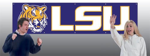 LSU Tigers Banner 8'x2'