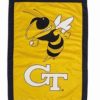 Oversized 44"x28" Georgia Tech 2-sided house Banner Flag - Printed, Heavyweight Weather-resistant 420 denier Polyester. Also has hang tabs so it can be hung on wall/door