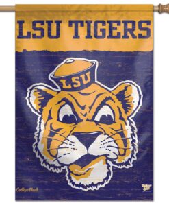 LSU Tigers College Vault Vertical Flag 28 x 40