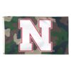 Nebraska Cornhuskers Camo Deluxe 3' X 5' Flag, University of Nebraska Camo 3x5' Flag