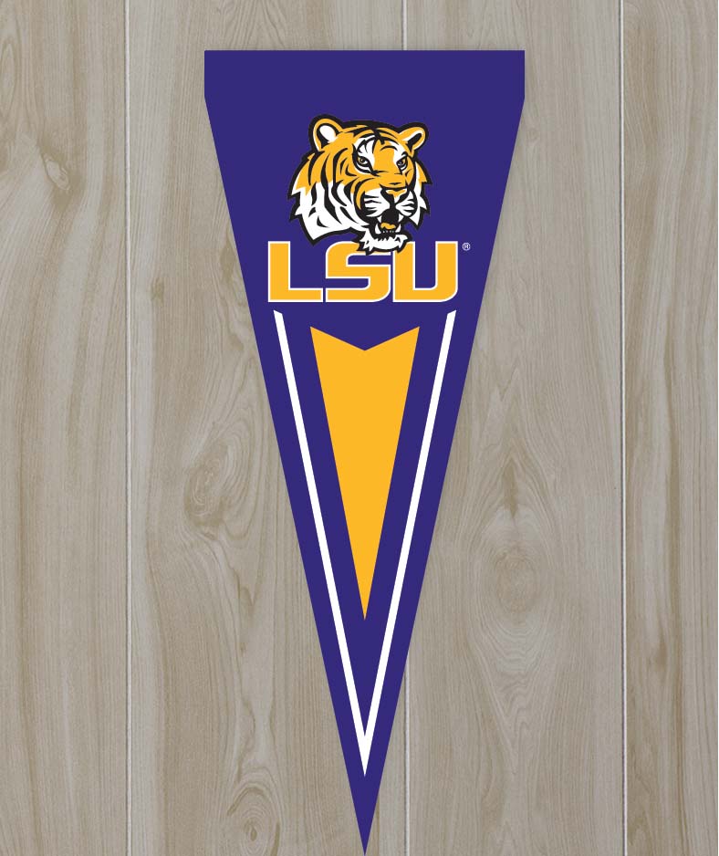 LSU Yard Pennat 34"x14"