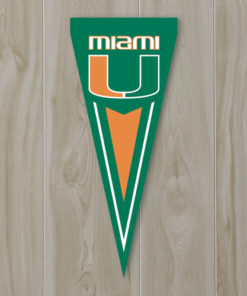Miami Hurricanes Yard Pennat 34"x14"