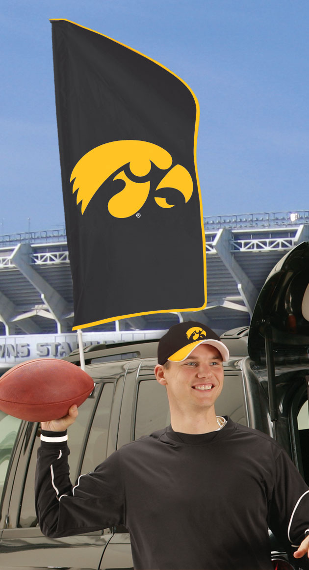 Iowa Hawkeyes Tailgate Flag 42"x20"