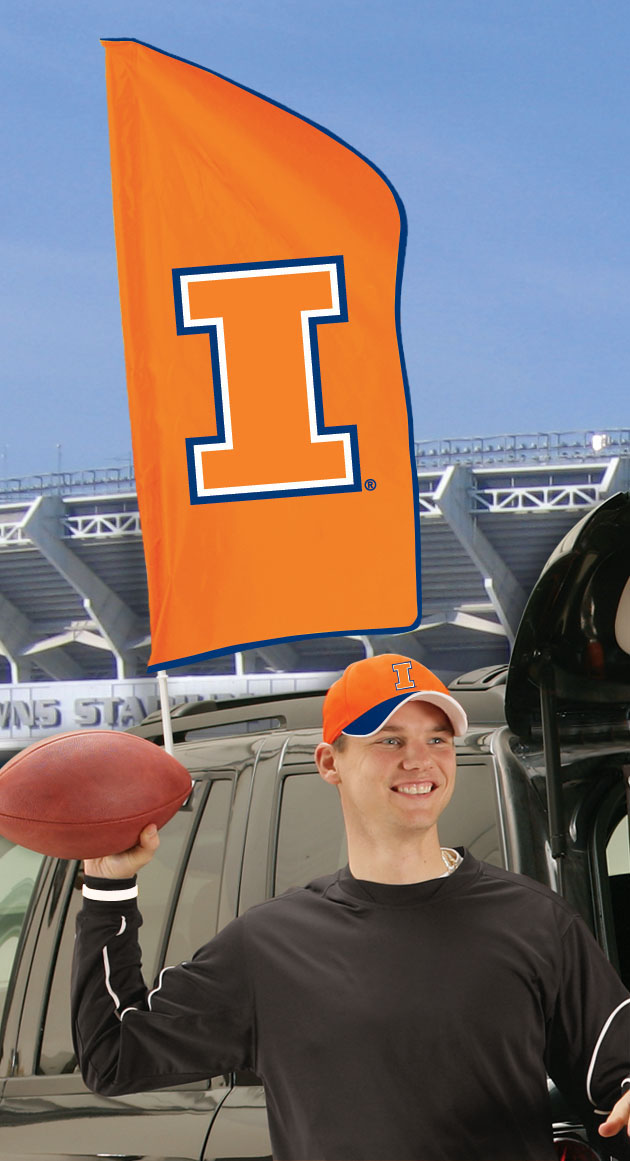 Illinois Tailgate Flag 42"x20"