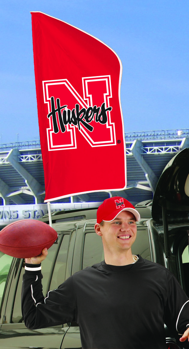 Nebraska Tailgate Flag 42"x20"