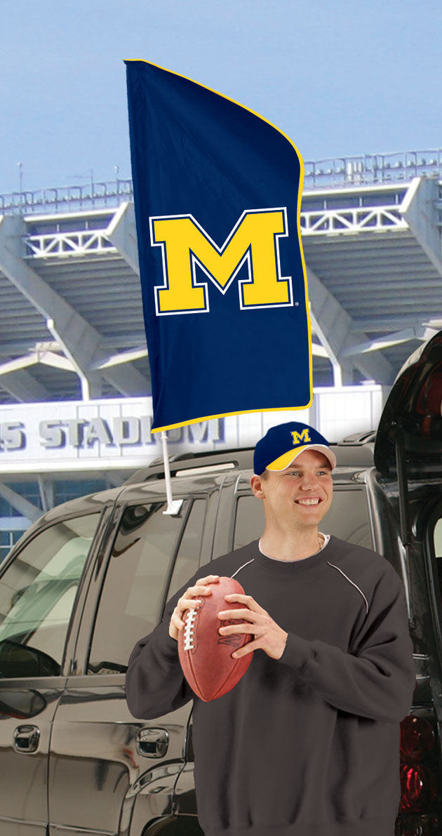 Michigan Tailgate Flag 42"x20"