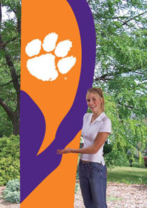 Clemson Tigers Tall Flag 8.5'x2.5'