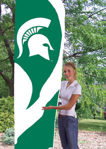 Michigan State Tall Flag 8.5'x2.5'