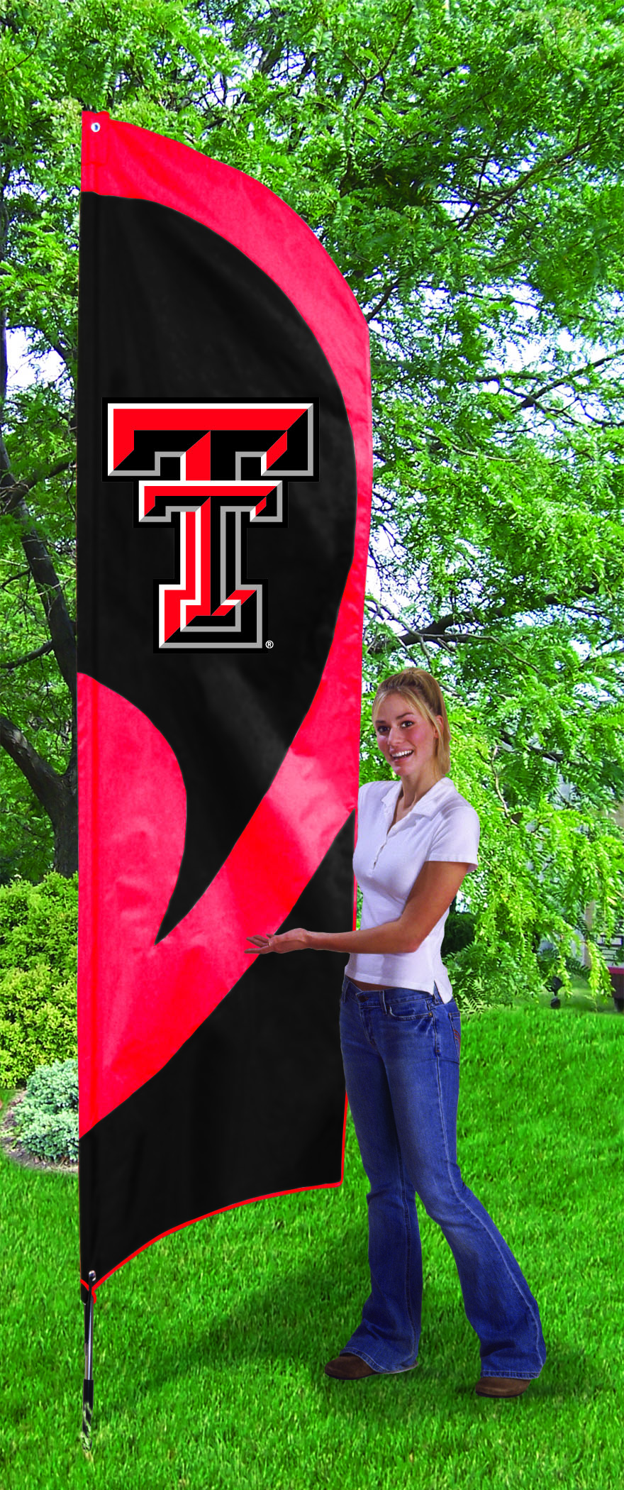 Texas Tech Tall Flag 8.5'x2.5'