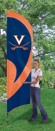Virginia Tall Flag 8.5'x2.5', Virginia Tall Team Flag Kit with Pole