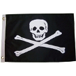 Jolly Roger. 12"X18" Nylon D/S