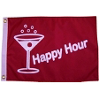 Happy Hour Martini-Blue 12"X18" Nylon D/S