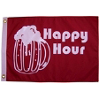 Happy Hour Beer-Blue 12"X18" Nylon D/S