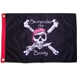 Surrender the Booty - Black 12"X18" Nylon D/S 