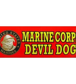 USMC Devil Dog Bumper Sticker