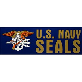 Navy Seals Bumper Sticker, U.S. Navy Seal with Trident Bumper Sticker
