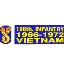 Viet 196th Inf 66-72 Bumper Sticker