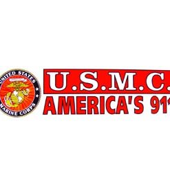 USMC America's 911 Bumper Sticker