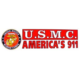 USMC America's 911 Bumper Sticker