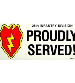 25th Infantry  Bumper Sticker