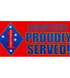 USMC 1st Marine Bumper Sticker