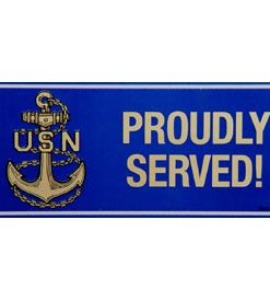 USN Anchor Bumper Sticker