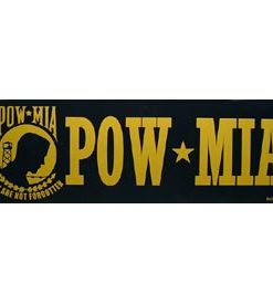 POW MIA Gold Bumper Sticker