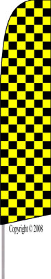 Checkered Black & Yellow Blade/ Feather