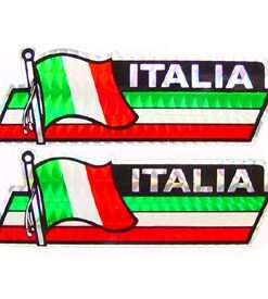 Italia (2PC) Bumper Sticker