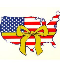 Yellow Ribbon Static Window Sticker