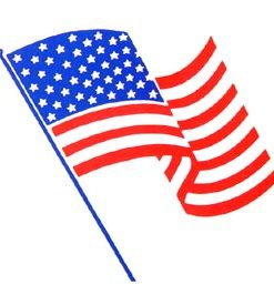 US Flag Static Window Sticker