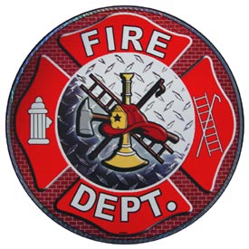 Fire Dept. 12"Large Decal