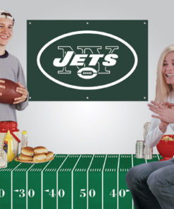 2'x3' Jets Banner + Vinyl Tablecloth