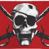 Crimson Pirate Flag 3x5ft Poly