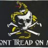 Don't Tread On Me Pirate Gadsden Flag 3x5ft Poly