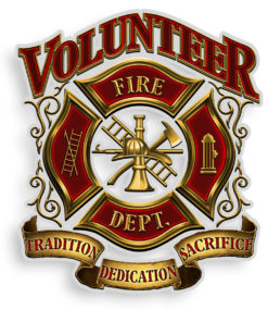 Volunteer Firefighter 12" Decal