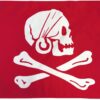 Henry Avery Red Pirate Flag 3x5ft Poly