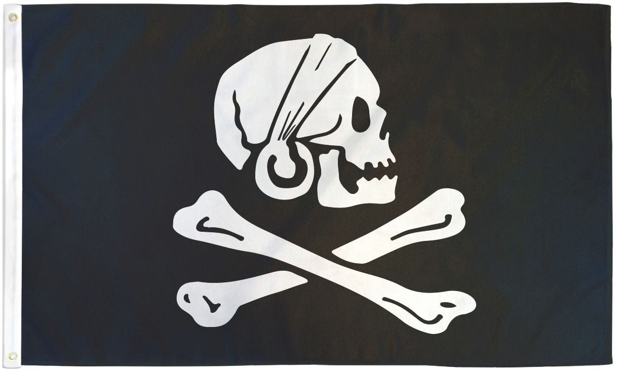 Henry Avery Black Pirate Flag 3x5ft Poly