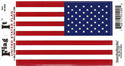 United States Reverse Vinyl Decal. 3 1/2" x 4 3/4"