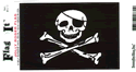 5" x 8" Jolly Roger LG Vinyl Decal. 5" x 8"