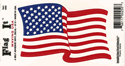 United States (Waving) Vinyl Decal. 3 1/2" x 4 3/4"